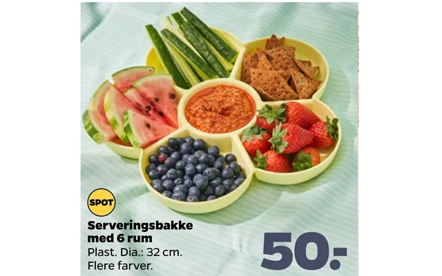 Serving tray with 6 space product image