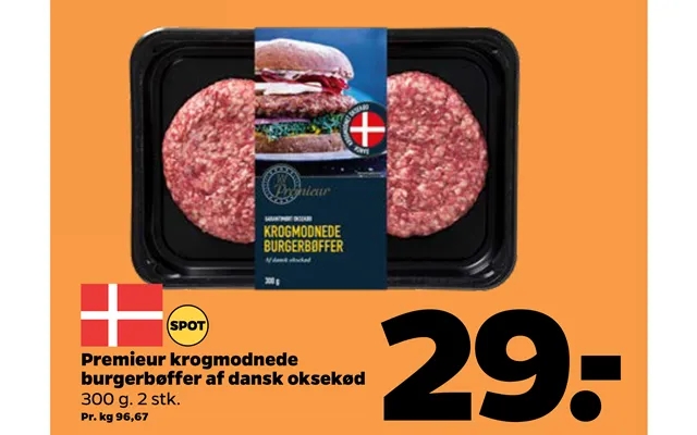 Burger patties of danish beef product image