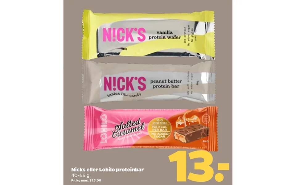 Nicks Eller Lohilo Proteinbar