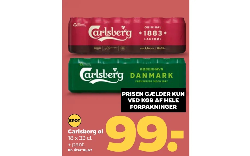 By purchase of throughout carlsberg beer