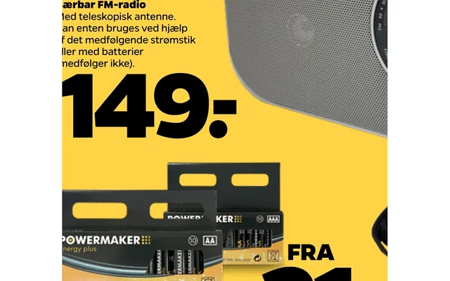 Bærbar Fm-radio product image