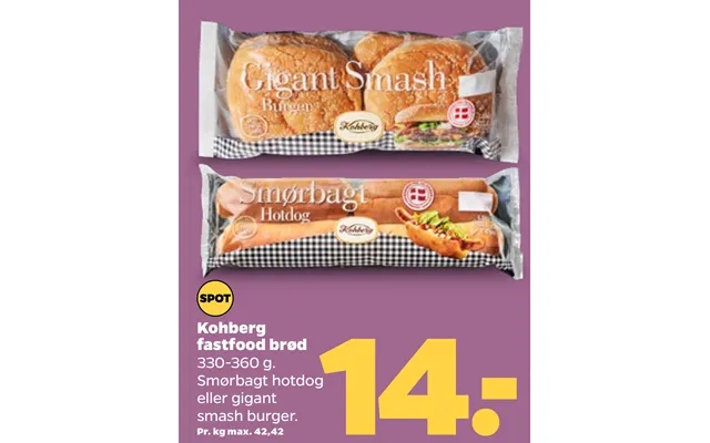 Kohberg fast food bread product image