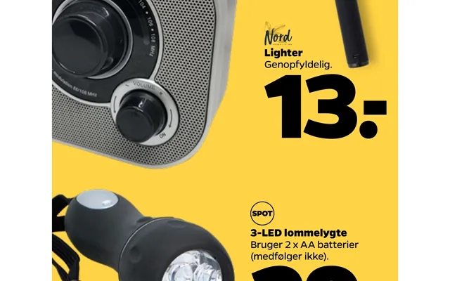 Lighter 3-led flashlight product image