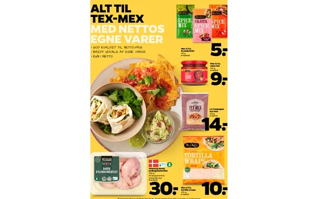 Mex & Co.mex & Co.salsa Hot La Campagna Tex Mex Mex & Co.tortilla Wraps Velsmag Dansk Kyllingeinderfilet product image