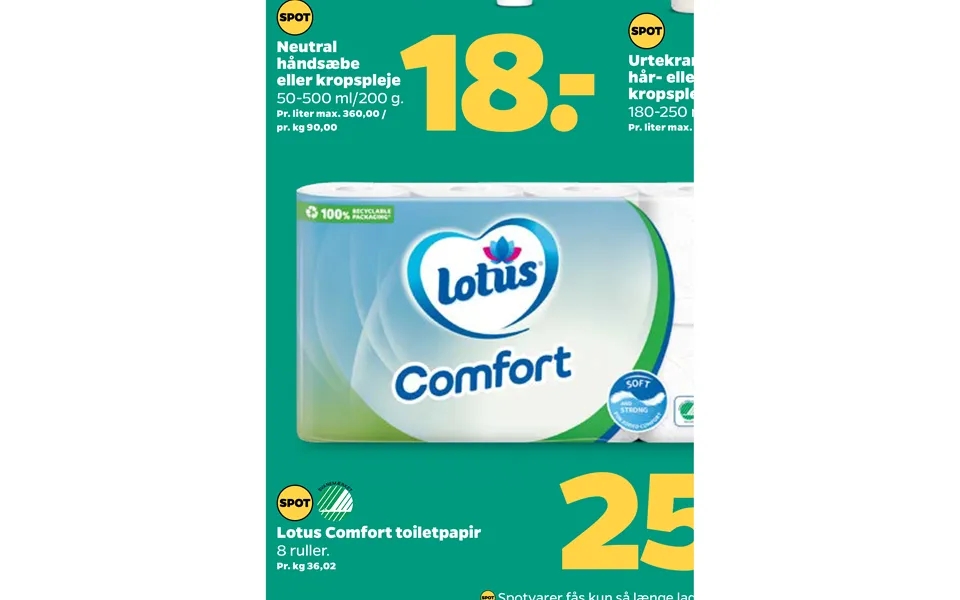 Neutral hand soap lotus comfort toilet paper