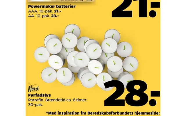 Powermaker batteries tealights product image