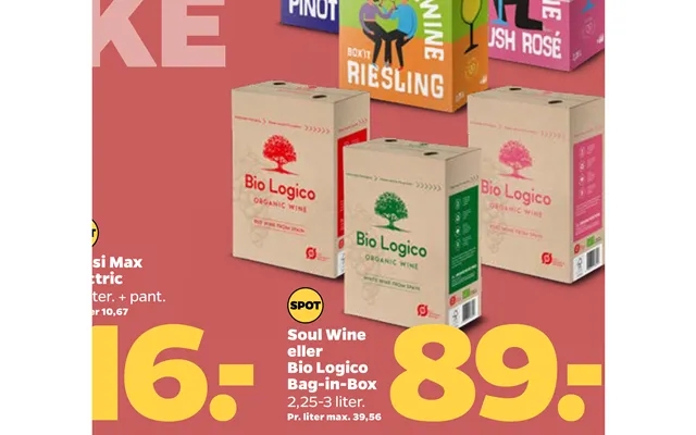 Soul Wine Eller Bio Logico Bag-in-box Pepsi Max Electric product image