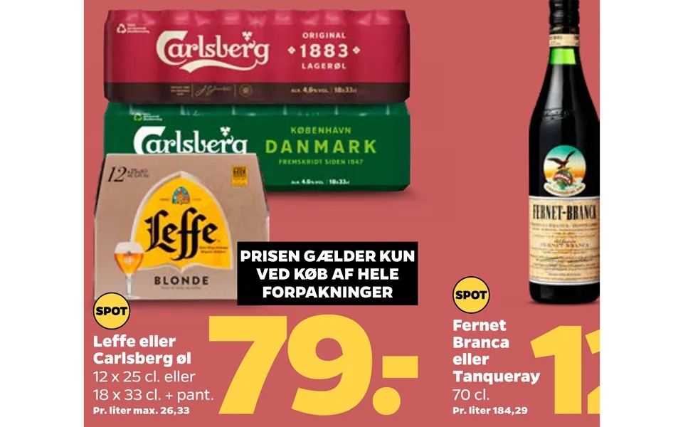 By purchase of throughout leffe or carlsberg beer