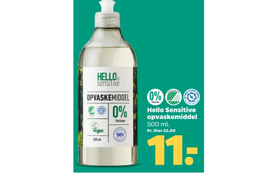 Hello sensitive dish soap