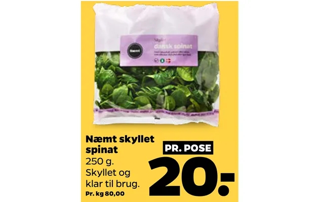 Næmt rinsed spinach product image