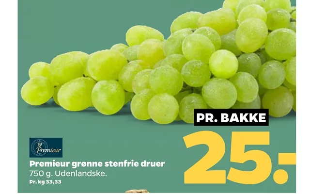 Premieur green seedless grapes product image