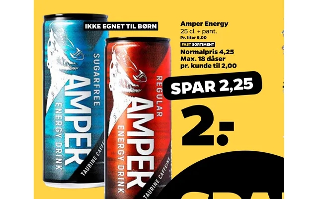 Not suitable to children amper energy product image