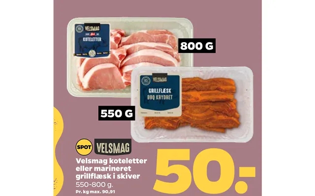 Palatability pork chops or marinated grillflæsk in slices product image