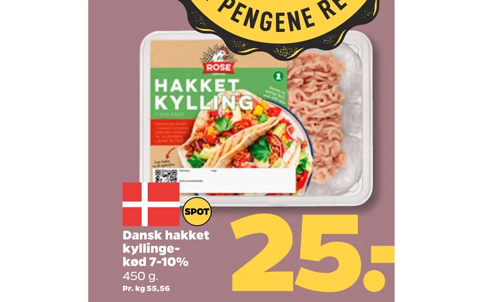 Dansk Hakket Kyllingekød 7-10%