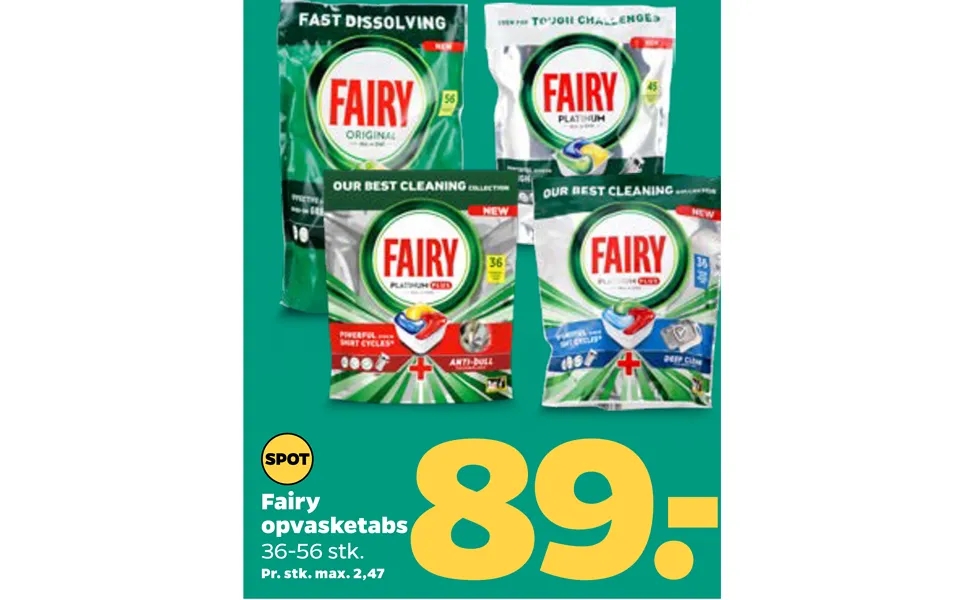 Fairy detergent tablets