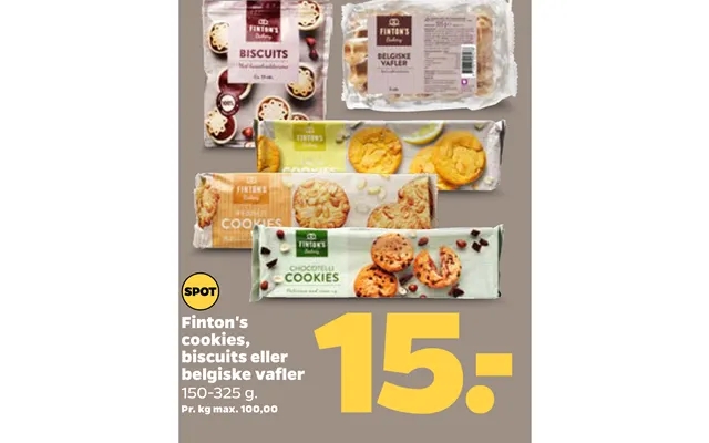 Finton's Cookies, Biscuits Eller Belgiske Vafler product image