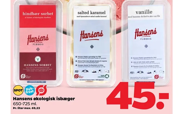 Hansen organic isbæger product image