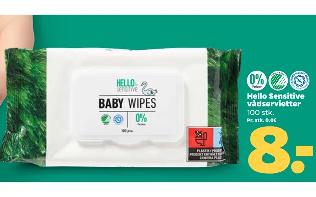Hello sensitive wipes product image