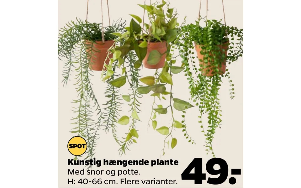 Kunstig Hængende Plante