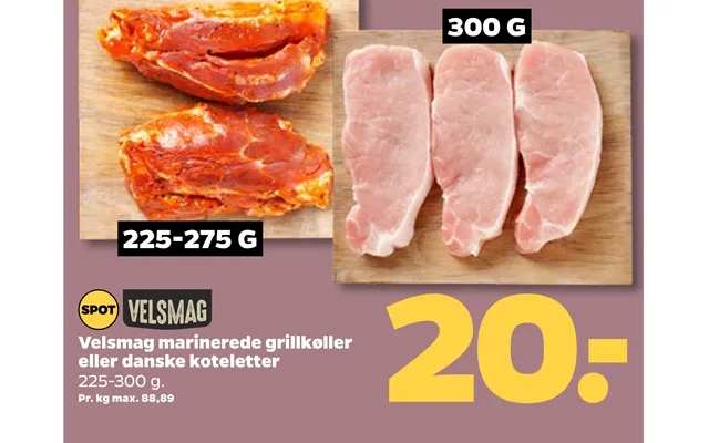 Palatability marinated grillkøller or danish pork chops product image