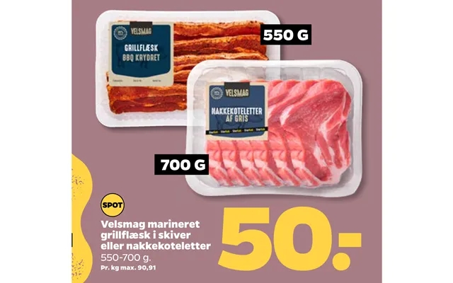 Palatability marinated grillflæsk in slices or cutlets product image