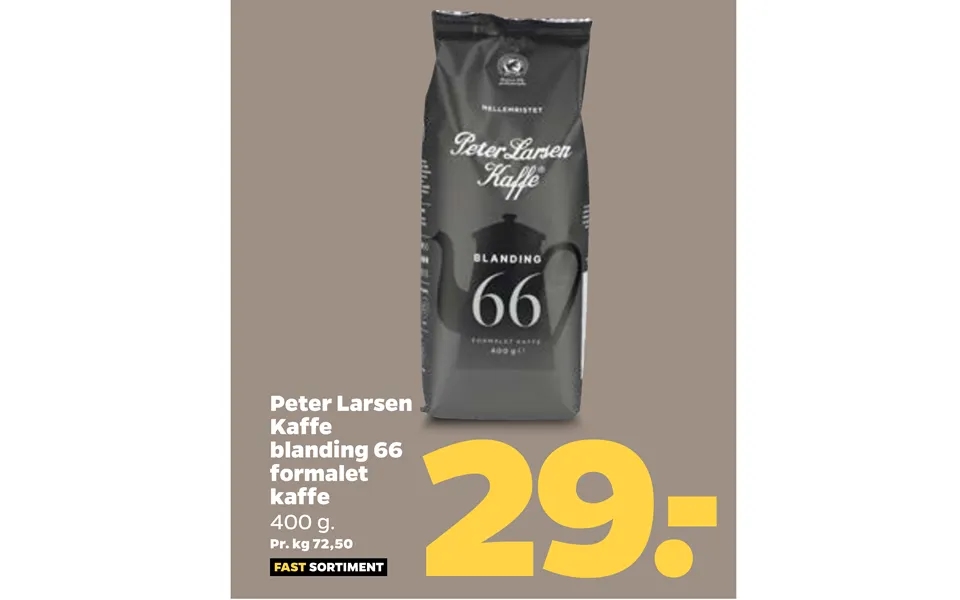 Peter Larsen Kaffe Blanding 66 Formalet Kaffe