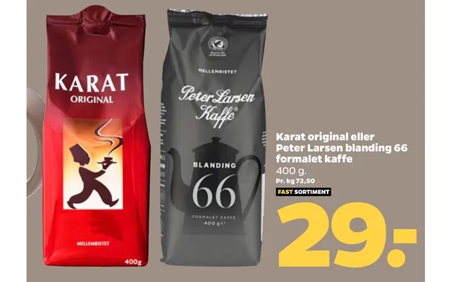 Carat original or peter larsen mixture 66 ground coffee product image