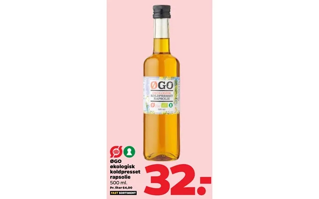 Øgo organic cold pressed rapeseed oil product image