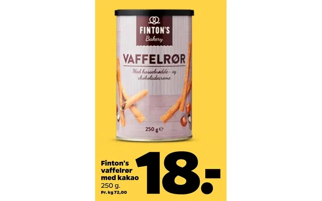 Finton s vaffelrør with cocoa product image