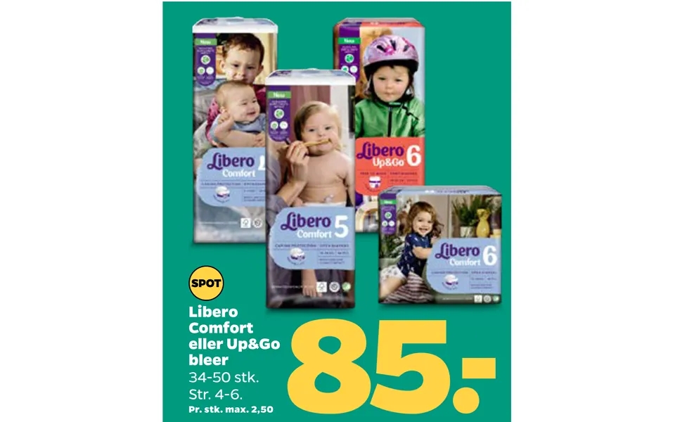 Libero comfort or up&go diapers