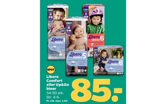 Libero comfort or up&go diapers product image