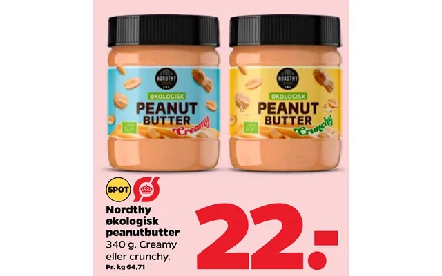 Nordthy organic peanut butter product image