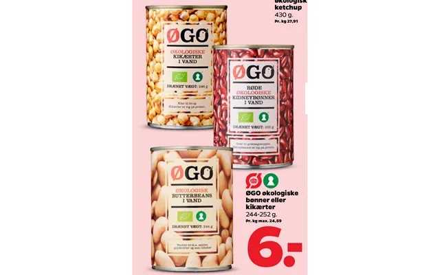 Øgo organic beans or chickpeas product image