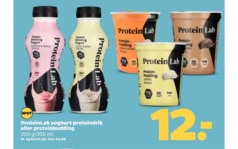Proteinlab yogurt protein drink or protein pudding