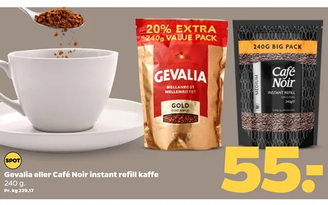Gevalia or cafe noir instant refill coffee product image