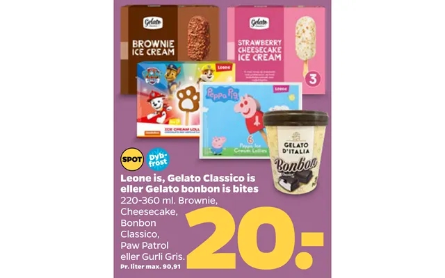 Leone Is, Gelato Classico Is Eller Gelato Bonbon Is Bites product image