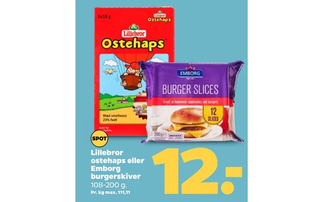 Lillebror Ostehaps Eller Emborg Burgerskiver product image