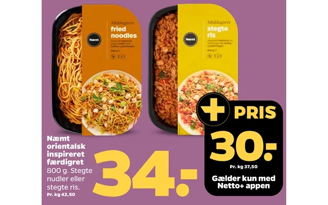 Næmt oriental inspired ready meal product image