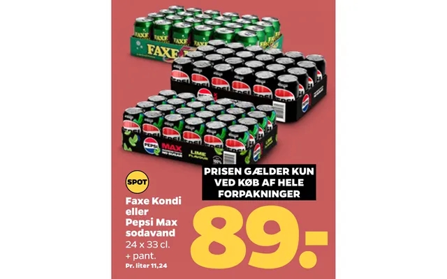 Ved Køb Af Hele Faxe Kondi Eller Pepsi Max Sodavand product image