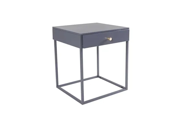 Bakal bedside table in gray powder coated steel - norliving product image