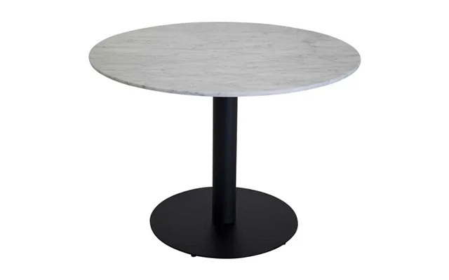 Estelle dining table in white marble with black metalfod - ø106 cm product image