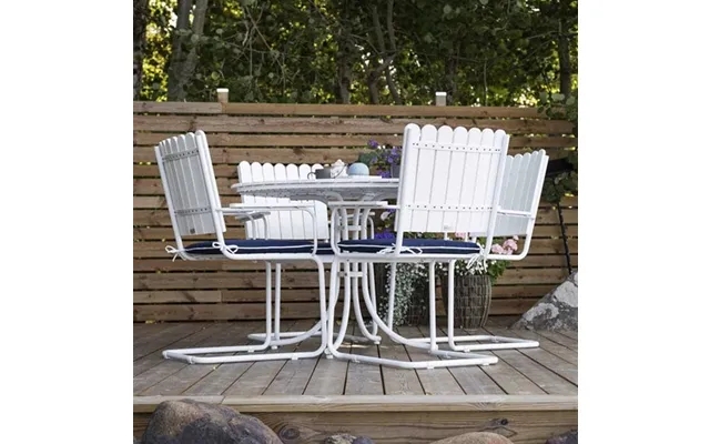 Holm healthy garden table m 4 chairs around white - norliving product image