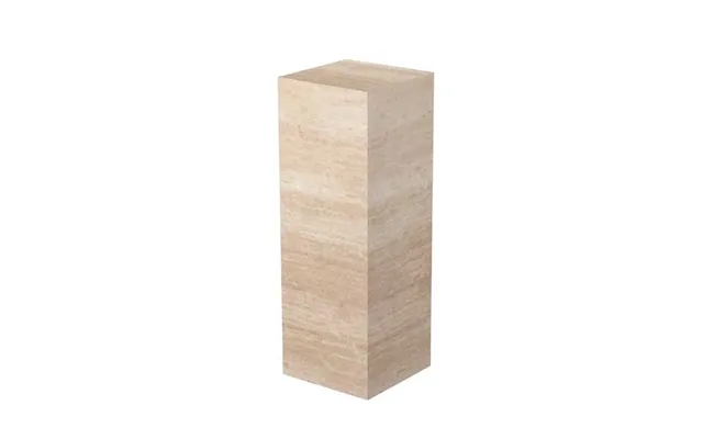 Phantom cube marble pedestal - travertine, norliving product image