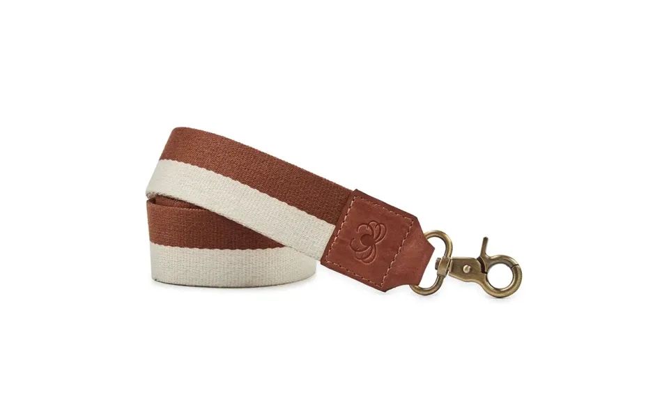 C51 - Justerbar Strap To Bags. Material Canvas. Color Cognac Off-white M