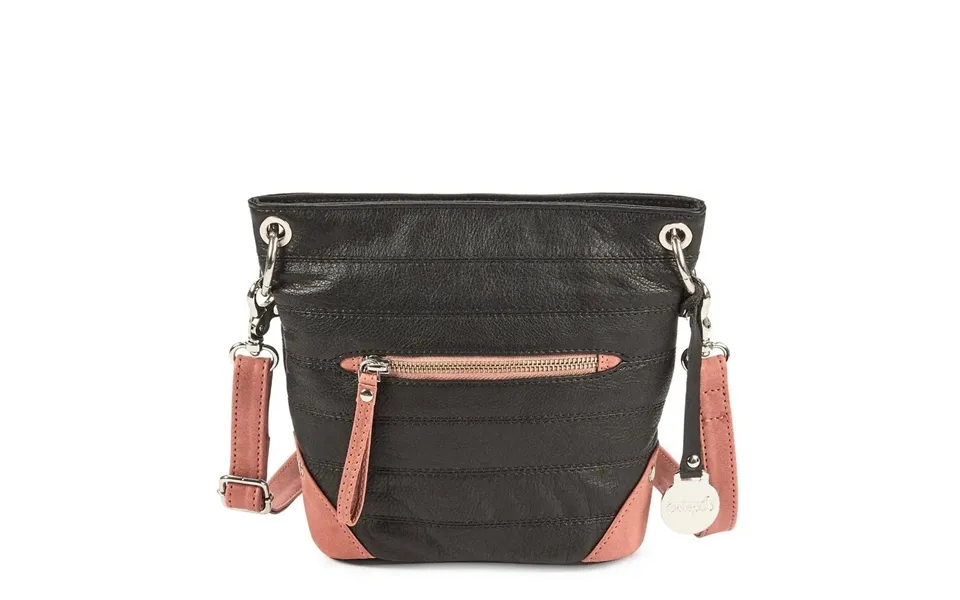 Style Calcutta Shoulder Bag In Black Cognac. Estimates Medium Crossbody In Quality Leather