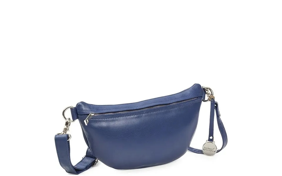 Style Fanny In Blue. Über Cool Bumbag In Blue Leather M. Raw Rings Carbines In Silver