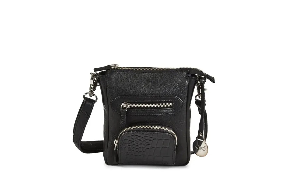 Style Kiwi I Sort Flot Mindre Skuldertaske Crossbody I Skønt Læder