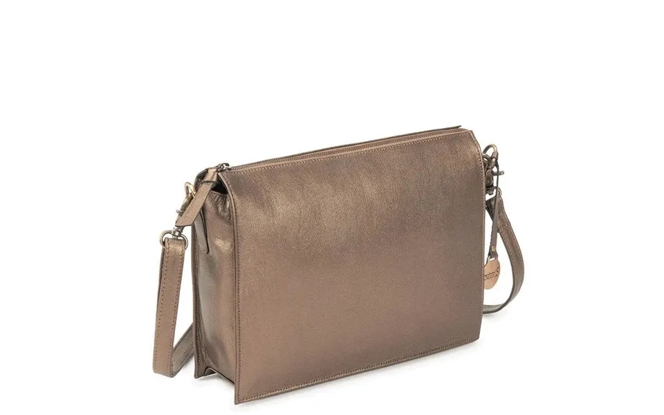 Style Liberty In Great Bronze Leather. Exclusive Shoulder Bag Crossover Clutch