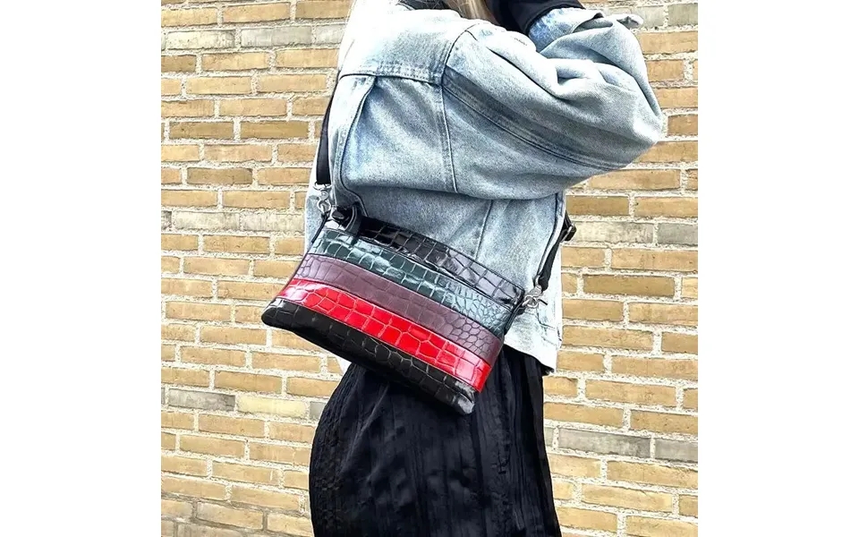 Style Livingstone I Efterårsmulti M. Krokodille Præg. Cool Clutch Og Crossbody Skuldertaske