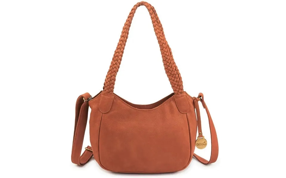 Style Lucca Lædertaske I Cognac-brun. Skøn Skulder- Og Crossbody Skindtaske M